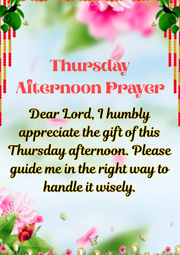 Good Afternoon Thursday Blessings and Prayers