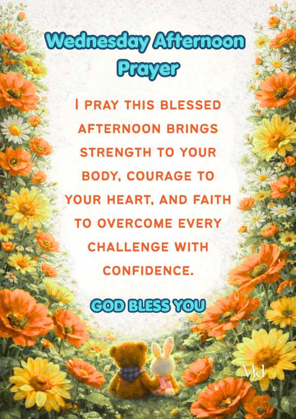 Wednesday Afternoon Blessings and Prayers