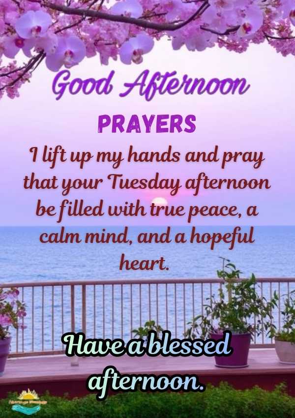 Powerful Tuesday Afternoon Prayers