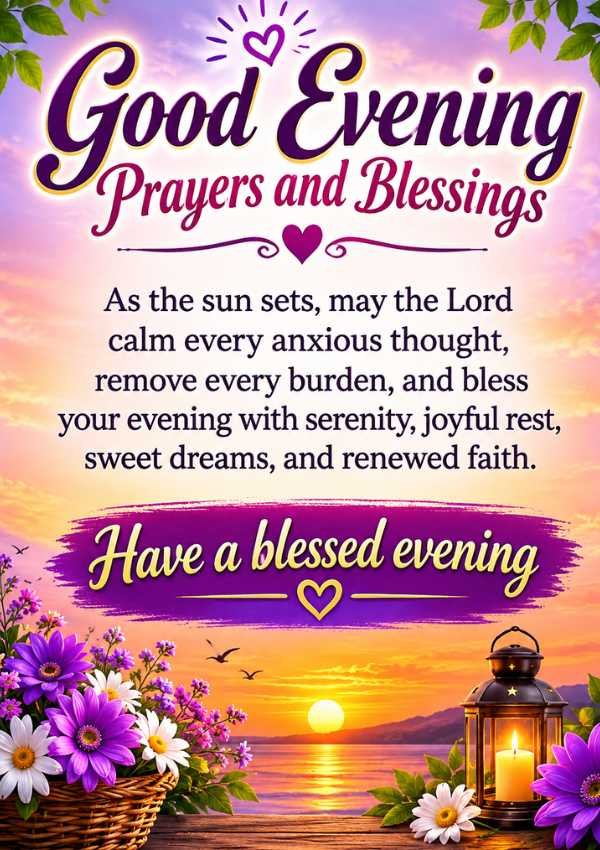 Powerful Good Evening Blessings and Prayers
