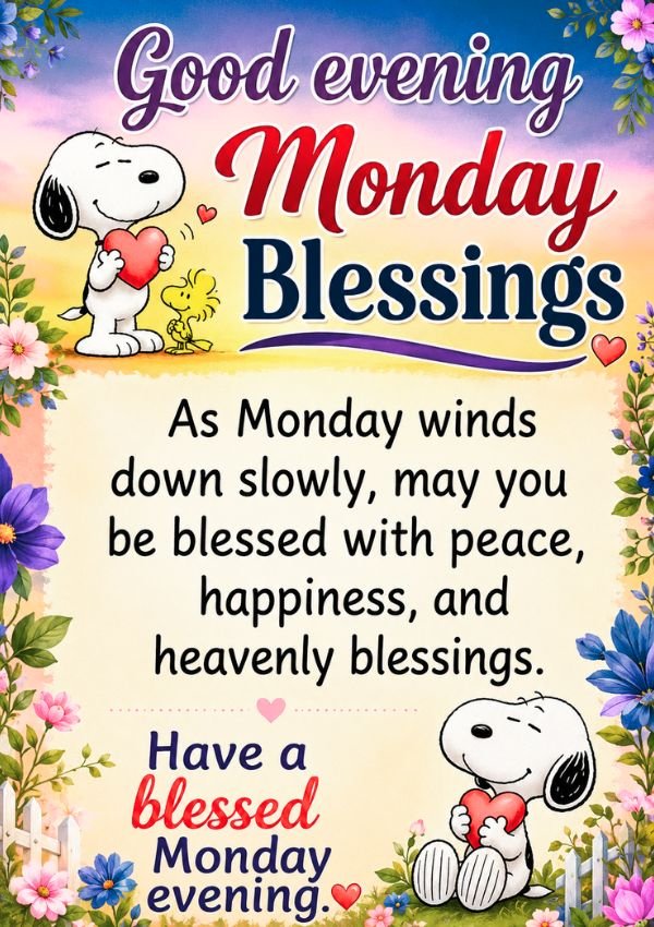 Best Monday Evening Blessings