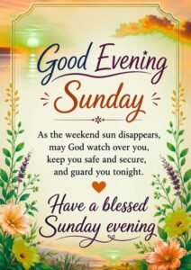 Beautiful Sunday Evening Blessings
