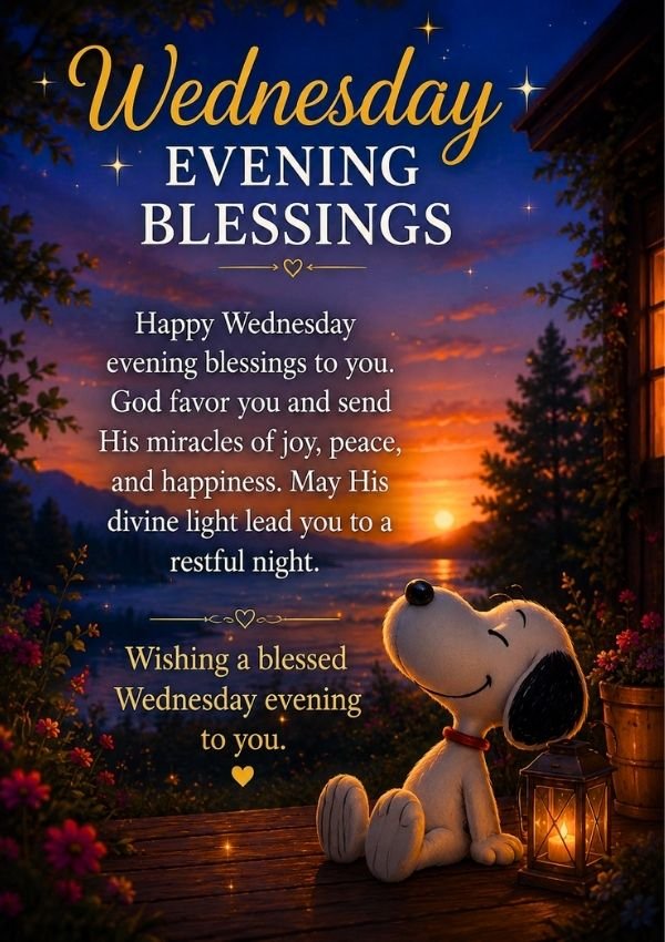 Beautiful Wednesday Evening Blessings Images