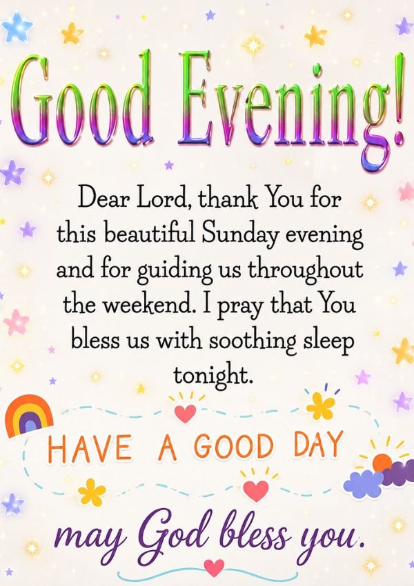 Sunday Evening Prayers
