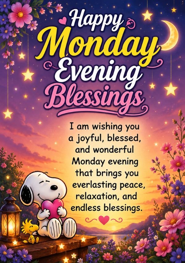 Monday Evening Greetings and Wishes