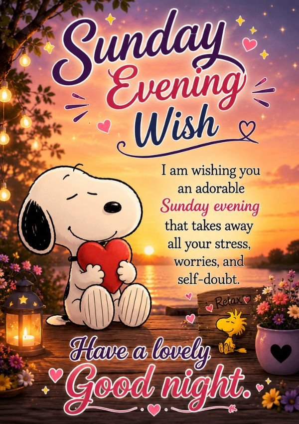 Joyful Sunday Evening Wishes
