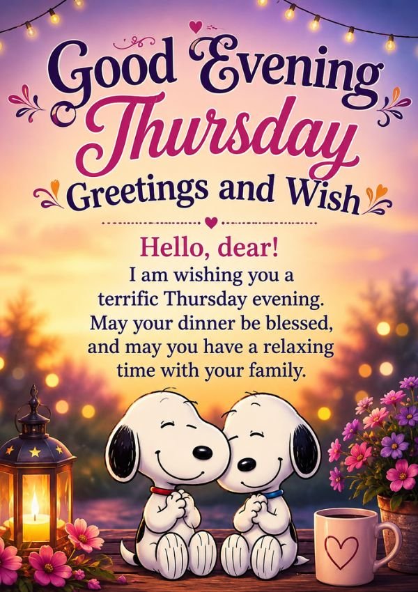 Cute Good Evening Thursday Greetings and Wishes